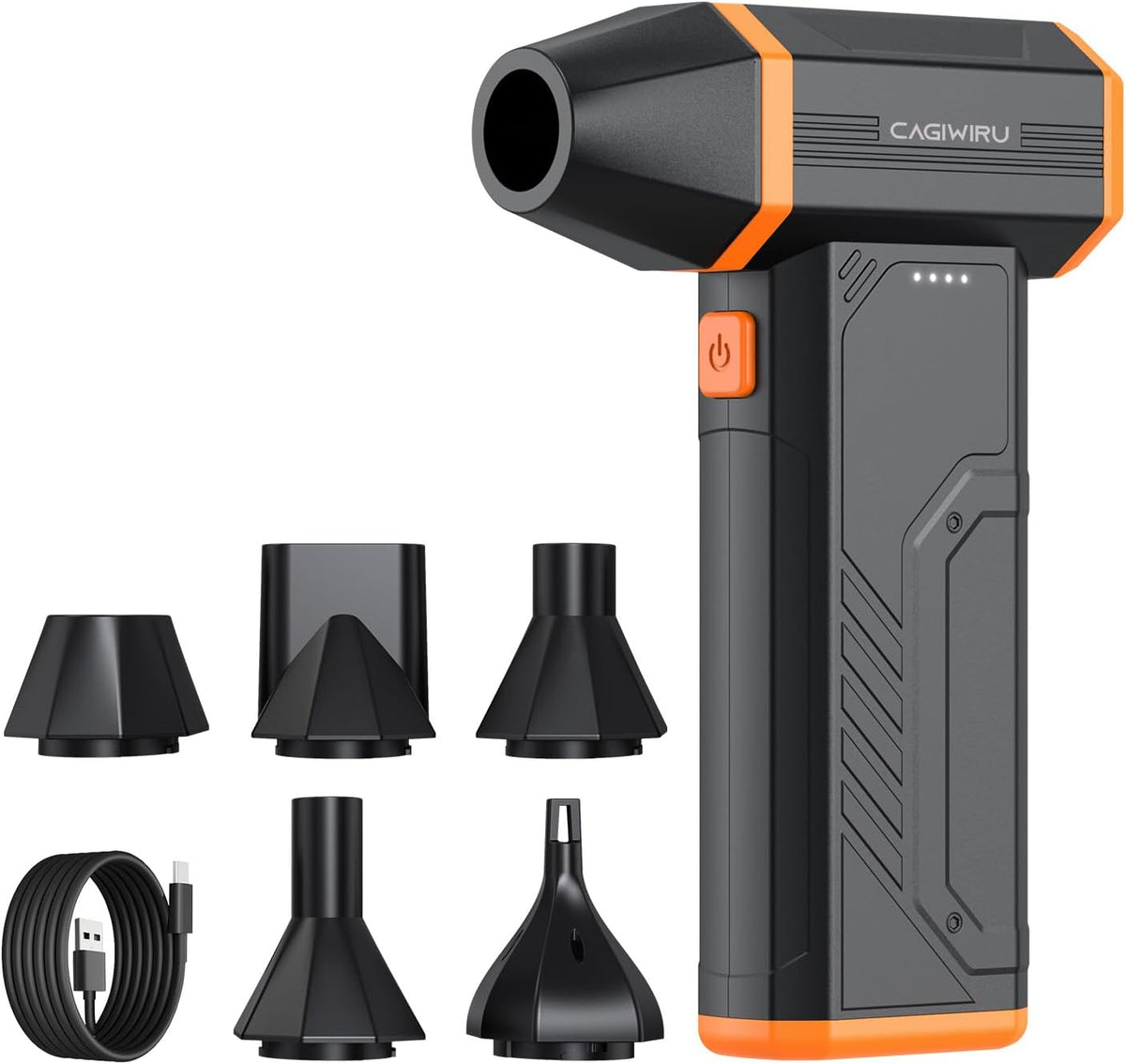 Compressed Air Duster,110000RPM Super Power Cordless Electric Air Duster,Rechargeable Brushless Motor Blower,3-Gear Adjustable Turbo Fan Duster Blower for Computer,Car,Outdoor and House