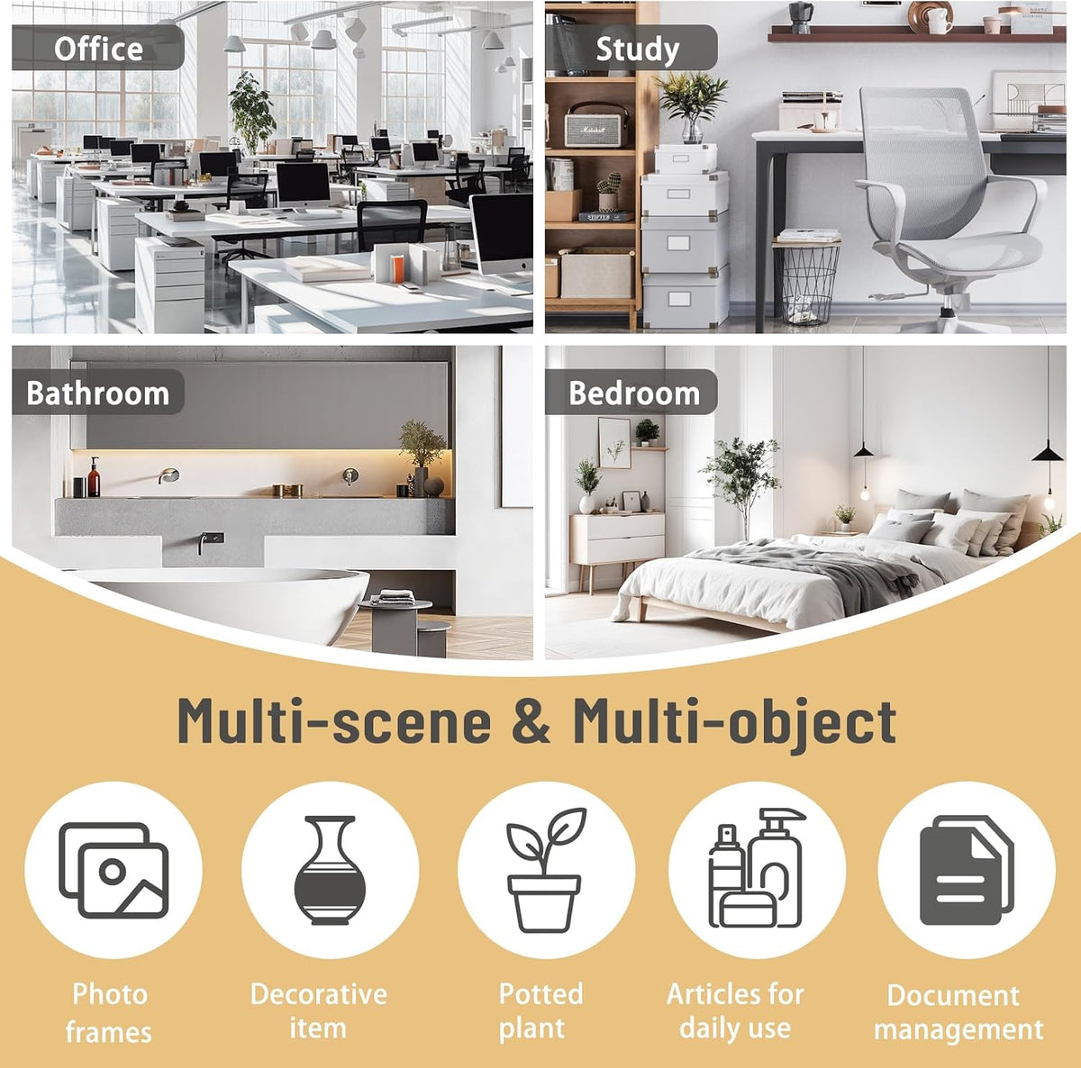 Desk Shelf Organizer, 3-Tier Desktop Bookshelf for Computer Desk, Small Tabletop Hutch Storage Rack, Wood Office Supplies Organizer for Dorm, Home & Student (29 Inch Wide)，White
