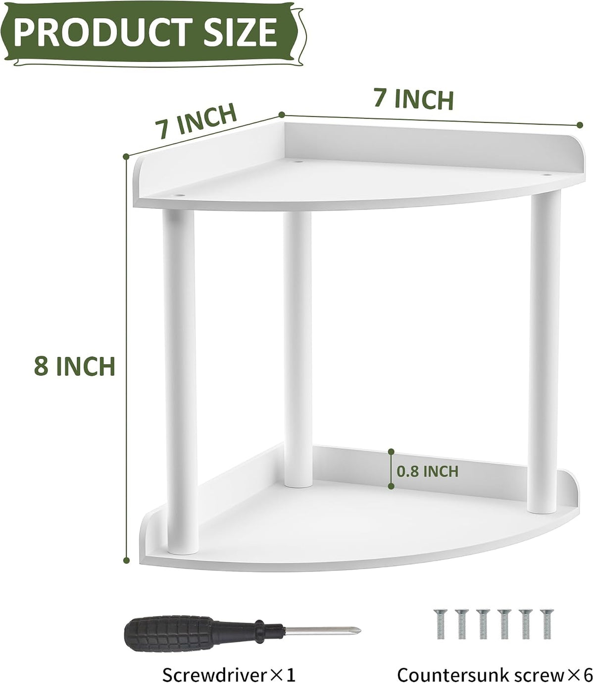 2 Tier Acrylic Corner Shelf Organizer Storage 9.5x9.5x8 Inch, Red Countertop Corner Shelf for Bathroom, Kitchen, Bedroom, Office, Study Room