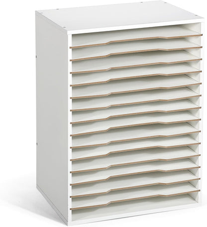 12 Slot 8.5" x 11" Paper Organizer Storage Paper Storage Shelf