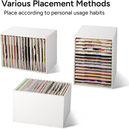 12 Slot 8.5" x 11" Paper Organizer Storage Paper Storage Shelf