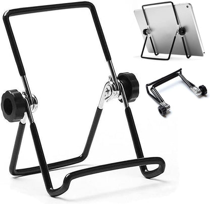 Adjustable Tablet Stand Holder, Non-Slip Foldable Holder Cradle Fit for 9-12.9" Tablets, iPad, Samsung and Kindle Fire, Display Stands Picture Frame Stand for Photos (Large Black)