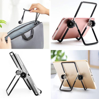 Adjustable Tablet Stand Holder, Non-Slip Foldable Holder Cradle Fit for 9-12.9" Tablets, iPad, Samsung and Kindle Fire, Display Stands Picture Frame Stand for Photos (Large Black)
