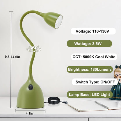 EJIAXIN Desk Lamp for Home Office, LED Reading Light, Black