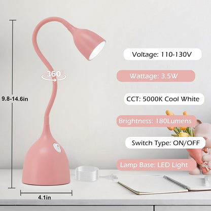 EJIAXIN Desk Lamp for Home Office, LED Reading Light, Black