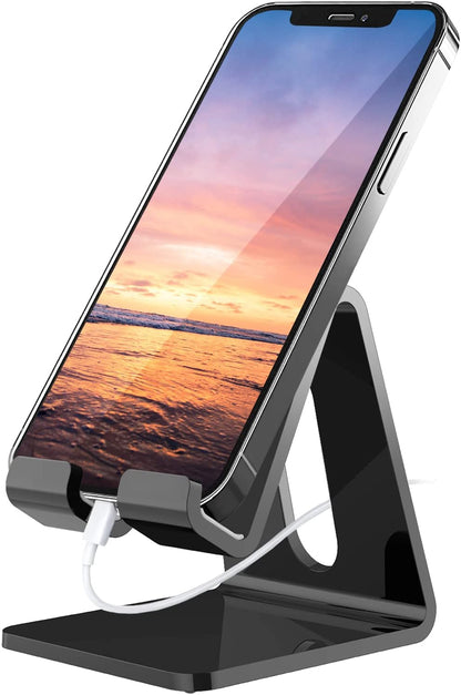Acrylic Cell Phone Stand, Portable Clear Phone Stand for Desk, Compatible with Phone16 15 14 13 Pro Max Mini 12 11 Plus SE, Switch, Android Smartphone, Pad, Tablet, Desk Accessories