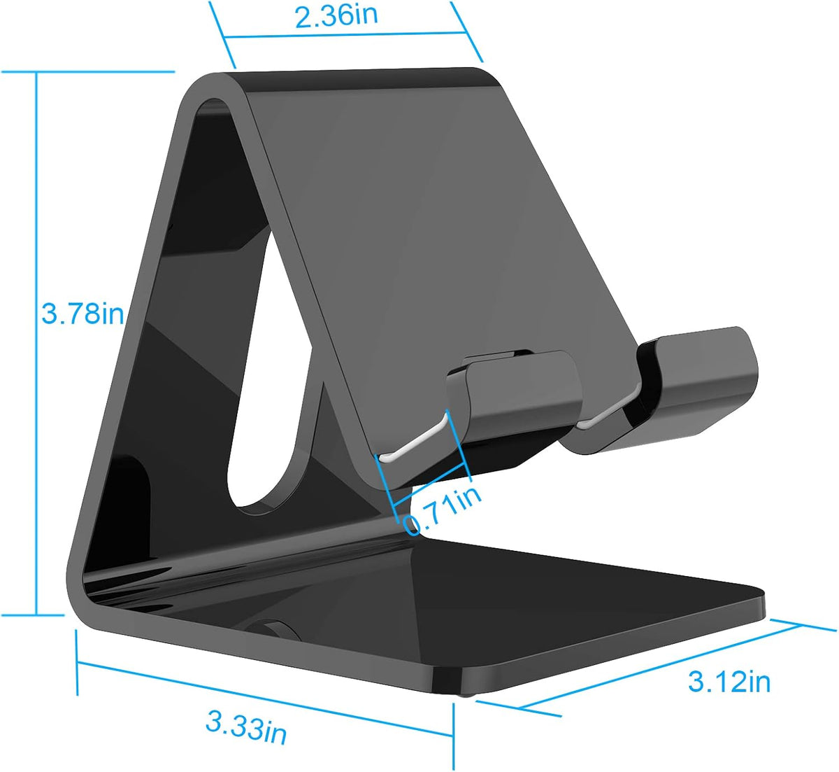 Acrylic Cell Phone Stand, Portable Clear Phone Stand for Desk, Compatible with Phone16 15 14 13 Pro Max Mini 12 11 Plus SE, Switch, Android Smartphone, Pad, Tablet, Desk Accessories