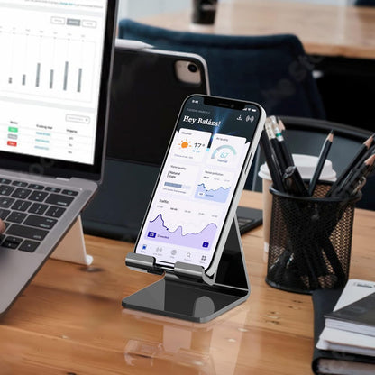 Acrylic Cell Phone Stand, Portable Clear Phone Stand for Desk, Compatible with Phone16 15 14 13 Pro Max Mini 12 11 Plus SE, Switch, Android Smartphone, Pad, Tablet, Desk Accessories