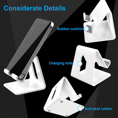 Acrylic Cell Phone Stand, Portable Clear Phone Stand for Desk, Compatible with Phone16 15 14 13 Pro Max Mini 12 11 Plus SE, Switch, Android Smartphone, Pad, Tablet, Desk Accessories