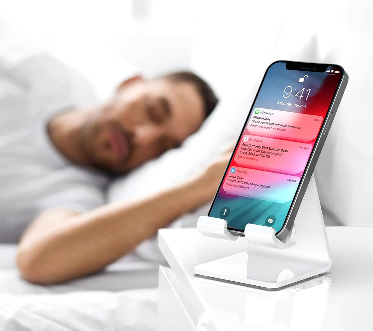 Acrylic Cell Phone Stand, Portable Clear Phone Stand for Desk, Compatible with Phone16 15 14 13 Pro Max Mini 12 11 Plus SE, Switch, Android Smartphone, Pad, Tablet, Desk Accessories