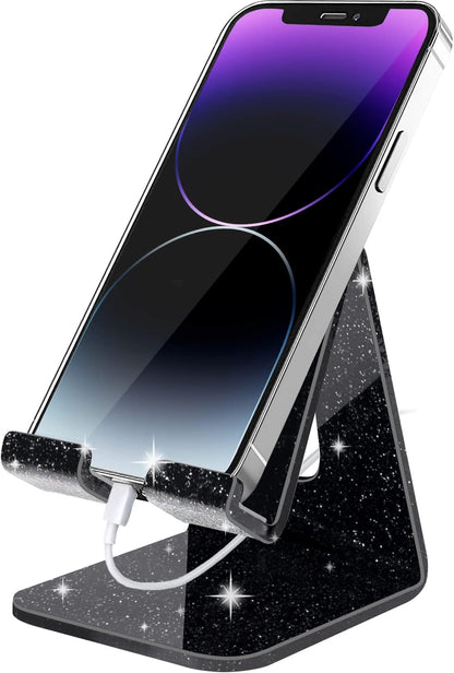 Acrylic Cell Phone Stand, Portable Clear Phone Stand for Desk, Compatible with Phone16 15 14 13 Pro Max Mini 12 11 Plus SE, Switch, Android Smartphone, Pad, Tablet, Desk Accessories