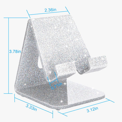 Acrylic Cell Phone Stand, Portable Clear Phone Stand for Desk, Compatible with Phone16 15 14 13 Pro Max Mini 12 11 Plus SE, Switch, Android Smartphone, Pad, Tablet, Desk Accessories