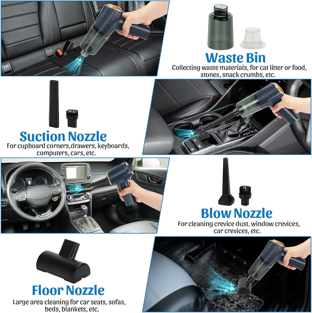 New Cordless Mini Computer Vacuum, Portable Vacuum Cleaner Keyboard Cleaner Kit - Cleaning Dust, Hairs, Crumbs, Scraps, Ash for Laptop, Keyboard, Computer,Car, Pet House, Sewing Machine