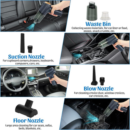 New Cordless Mini Computer Vacuum, Portable Vacuum Cleaner Keyboard Cleaner Kit - Cleaning Dust, Hairs, Crumbs, Scraps, Ash for Laptop, Keyboard, Computer,Car, Pet House, Sewing Machine