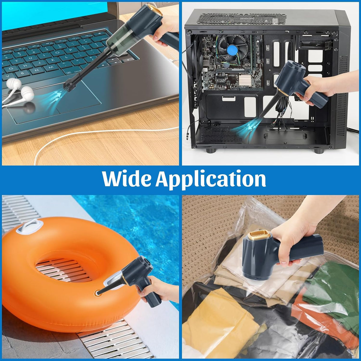 New Cordless Mini Computer Vacuum, Portable Vacuum Cleaner Keyboard Cleaner Kit - Cleaning Dust, Hairs, Crumbs, Scraps, Ash for Laptop, Keyboard, Computer,Car, Pet House, Sewing Machine