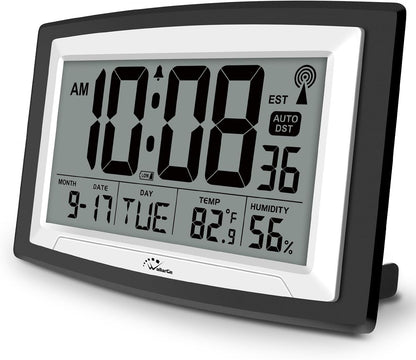 Self-Setting Atomic Digital Wall Clock with Auto DST