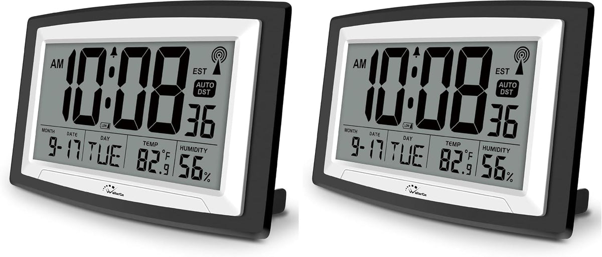 Self-Setting Atomic Digital Wall Clock with Auto DST