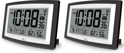 Self-Setting Atomic Digital Wall Clock with Auto DST