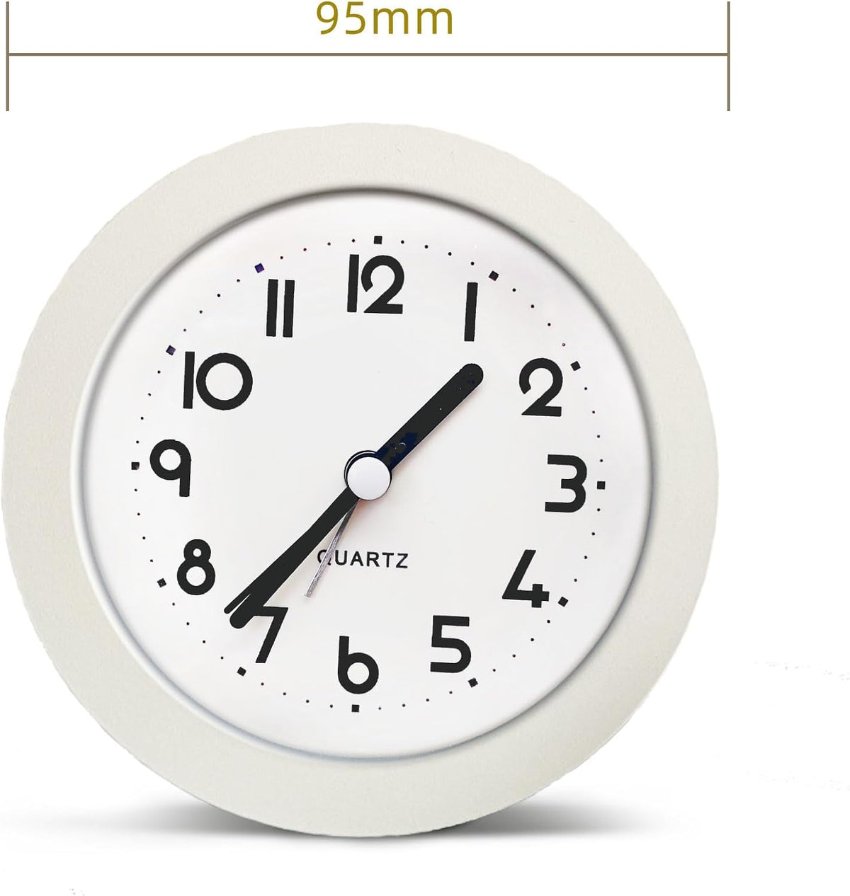 Alarm Clock with Backlight, 4 Inches White Desk Clock (White)