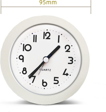 Alarm Clock with Backlight, 4 Inches White Desk Clock (White)