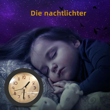 Alarm Clock with Backlight, 4 Inches White Desk Clock (White)