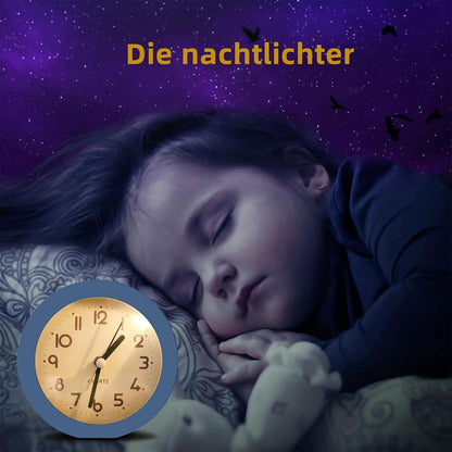 Alarm Clock with Backlight, 4 Inches White Desk Clock (White)