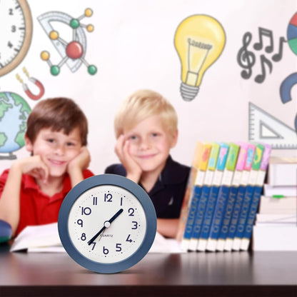 Alarm Clock with Backlight, 4 Inches White Desk Clock (White)
