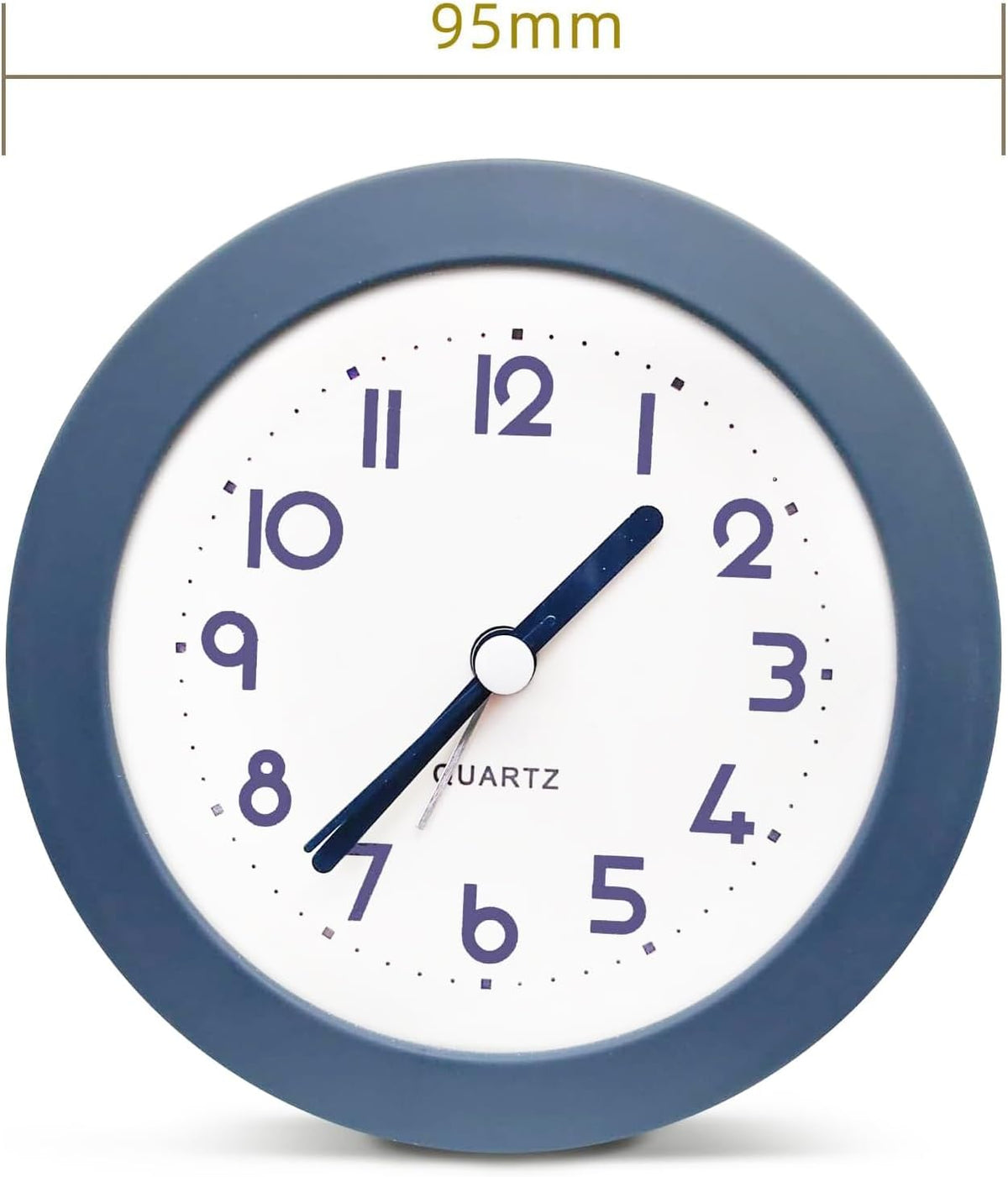 Alarm Clock with Backlight, 4 Inches White Desk Clock (White)
