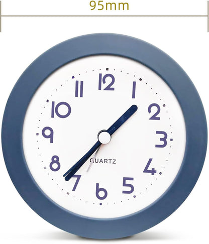 Alarm Clock with Backlight, 4 Inches White Desk Clock (White)