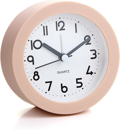 Alarm Clock with Backlight, 4 Inches White Desk Clock (White)