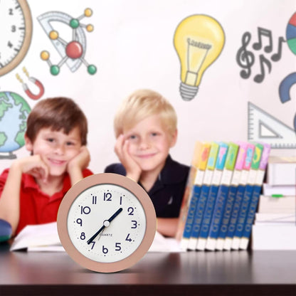 Alarm Clock with Backlight, 4 Inches White Desk Clock (White)