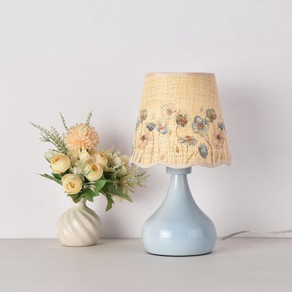 Green Small Touch Control Table Lamp for Bedroom,Green Bedside Lamps for Nightstand,Cute Mini Small Table Lamps for Small Spaces with Scalloped Shade for Kitchen Counter,Bookshelf,Living Room