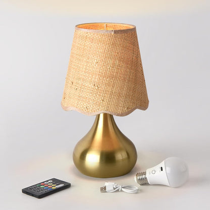 Green Small Touch Control Table Lamp for Bedroom,Green Bedside Lamps for Nightstand,Cute Mini Small Table Lamps for Small Spaces with Scalloped Shade for Kitchen Counter,Bookshelf,Living Room