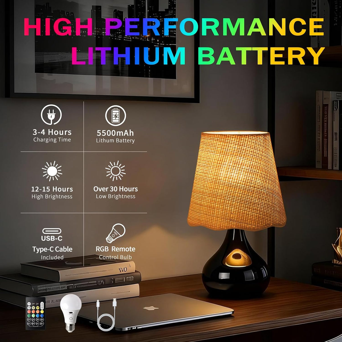 Green Small Touch Control Table Lamp for Bedroom,Green Bedside Lamps for Nightstand,Cute Mini Small Table Lamps for Small Spaces with Scalloped Shade for Kitchen Counter,Bookshelf,Living Room