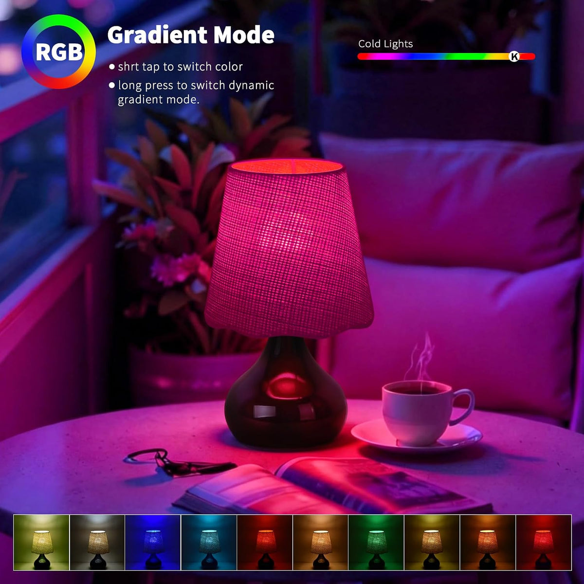 Green Small Touch Control Table Lamp for Bedroom,Green Bedside Lamps for Nightstand,Cute Mini Small Table Lamps for Small Spaces with Scalloped Shade for Kitchen Counter,Bookshelf,Living Room
