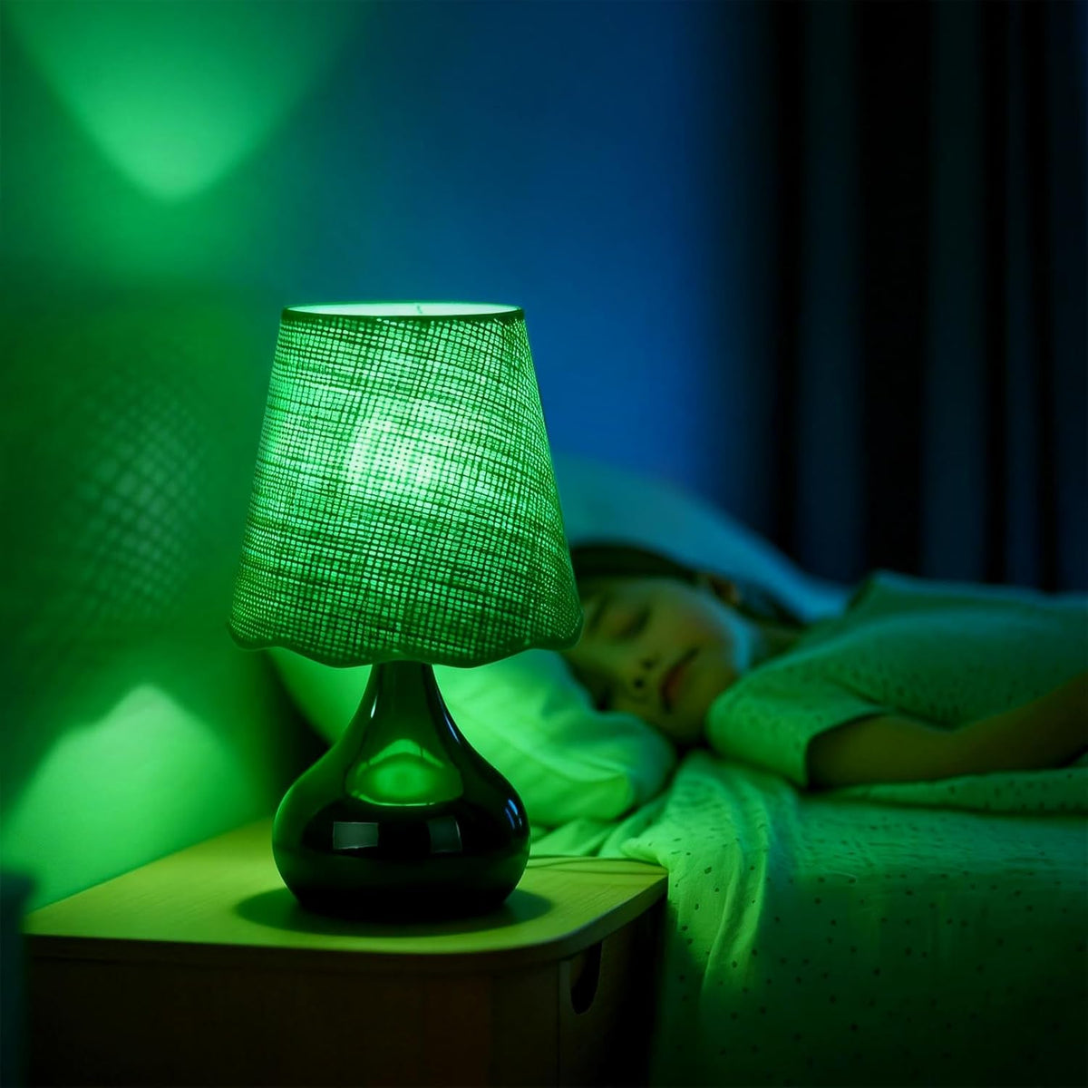 Green Small Touch Control Table Lamp for Bedroom,Green Bedside Lamps for Nightstand,Cute Mini Small Table Lamps for Small Spaces with Scalloped Shade for Kitchen Counter,Bookshelf,Living Room