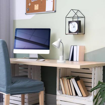 LD1076-BLK 16.22" Sleek Essentials Adjustable Metal Desk Task Lamp with Organizer Compartment, Modern Task Lighting for Office, Desk, Nightstand, Dorm, Black