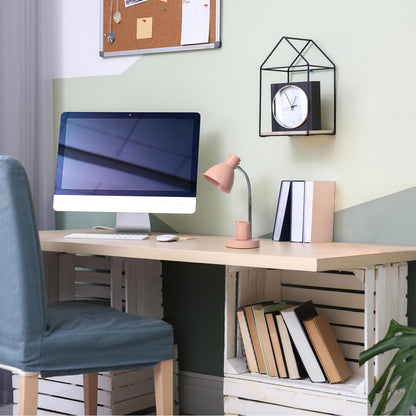 LD1076-BLK 16.22" Sleek Essentials Adjustable Metal Desk Task Lamp with Organizer Compartment, Modern Task Lighting for Office, Desk, Nightstand, Dorm, Black