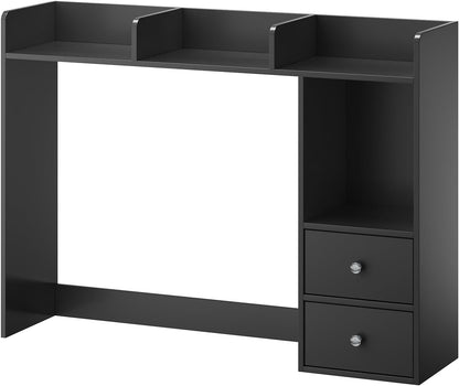 Desktop Bookshelf, 36.4" DormDesk Hutch with 5 Shelves