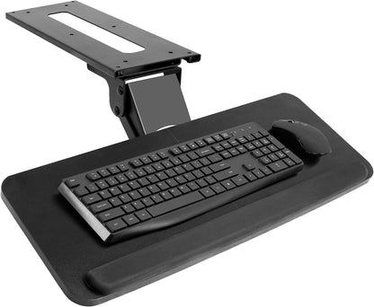 Black Under Desk 25 x 10 in Keyboard Tray, MOUNT-KB03B