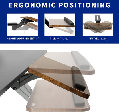 Black Under Desk 25 x 10 in Keyboard Tray, MOUNT-KB03B