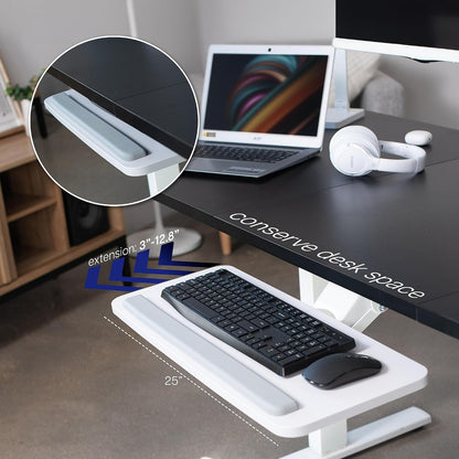 Black Under Desk 25 x 10 in Keyboard Tray, MOUNT-KB03B