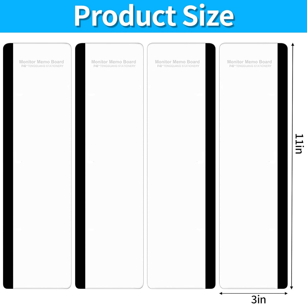 Monitor Memo Board, 4PCS Computer Monitor Side Panel Memo Board