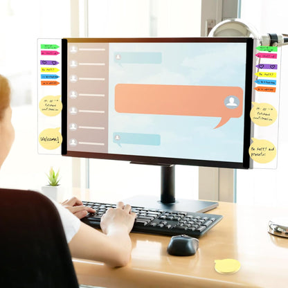 Monitor Memo Board, 4PCS Computer Monitor Side Panel Memo Board