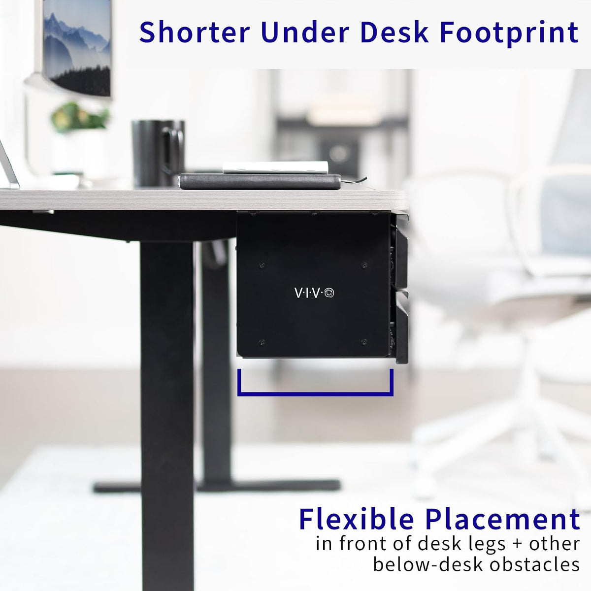 Black 16 in Slide Out Dual Tier Desk Drawer, DESK-DR02
