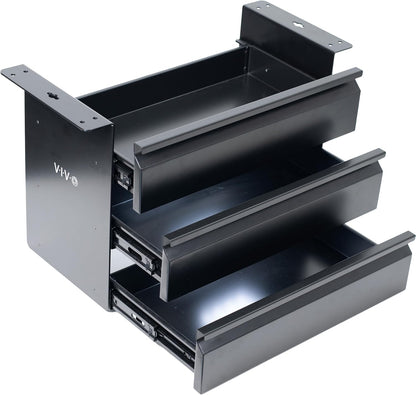 Black 16 in Slide Out Dual Tier Desk Drawer, DESK-DR02