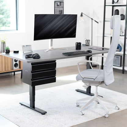 Black 16 in Slide Out Dual Tier Desk Drawer, DESK-DR02