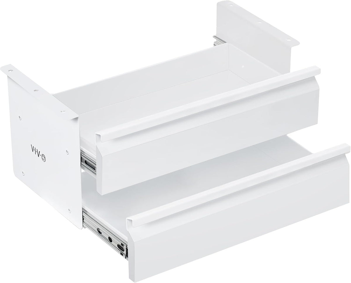 Black 16 in Slide Out Dual Tier Desk Drawer, DESK-DR02