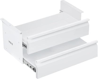 Black 16 in Slide Out Dual Tier Desk Drawer, DESK-DR02