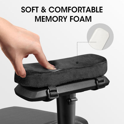 2 Pack Office Chair Armrest Pads Covers with Memory Foam(Black)